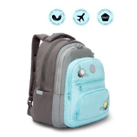 Рюкзак школьный Grizzly RG-262-1 Серый - мятный