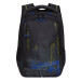 Рюкзак школьный Grizzly RU-338-1 Черный - салатовый