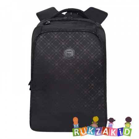 Рюкзак школьный​ Grizzly RD-044-5​ Черный - ромбы