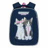 Ранец рюкзак школьный Grizzly RAf-192-7 Котик с кошечкой Синий