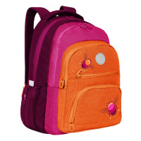 Рюкзак школьный Grizzly RG-262-1 Бордовый - оранжевый