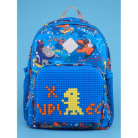 Школьный рюкзак с пикселями Upixel Futuristic Kids School Bag U21-001 Динозавры голубой