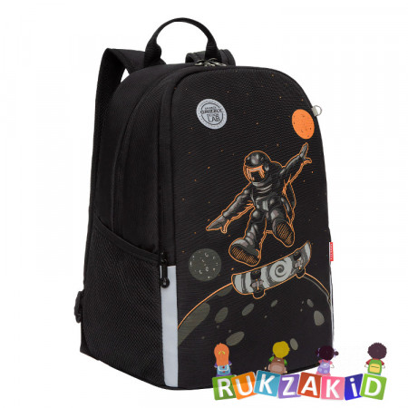 Рюкзак школьный Grizzly RB-251-2 Черный - оранжевый