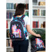 Ранец рюкзак школьный с мешком Nukki NK22-1001-4 Черный Радужный единорог