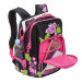 Рюкзак школьный Grizzly RG-760-1 Черный - розовый