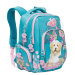 Рюкзак школьный Grizzly RG-760-1 Бирюзовый - розовый