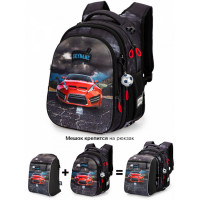 Рюкзак школьный с мешком для обуви SkyName R1-033-M Автомобиль