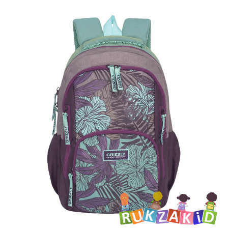 Женский рюкзак Grizzly RD-754-1 Фиолетовый - бирюзовый
