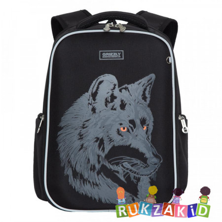 Рюкзак школьный Grizzly RB-153-4 Волк Черный