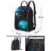 Рюкзак школьный с мешком для обуви SkyName R1-031-M Космос
