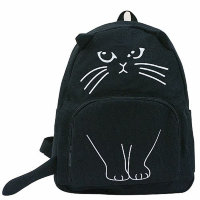 Молодежный рюкзак с ушками Funny Cat Черный