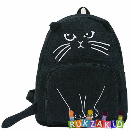Молодежный рюкзак с ушками Funny Cat Черный
