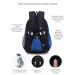 Рюкзак школьный подростковый Grizzly RB-259-1 Черный - синий - серый
