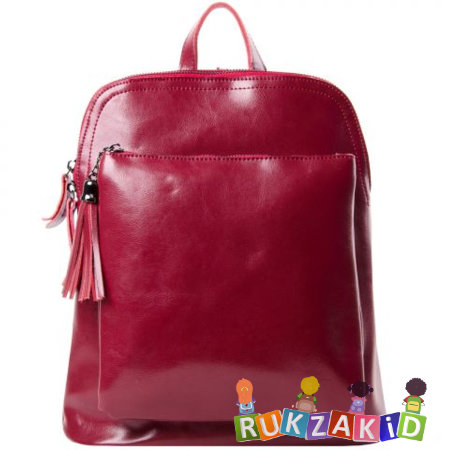 Кожаный рюкзак Alabama красный