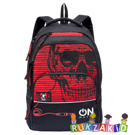 Молодежный рюкзак Grizzly RU-931-2 Черный - красный