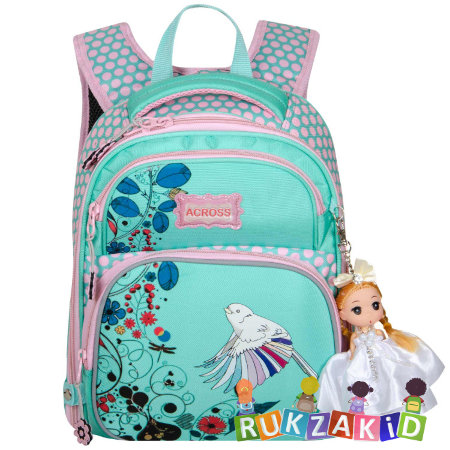 Ранец-рюкзак школьный Across ACR18-178A-10 Птичка + мешок
