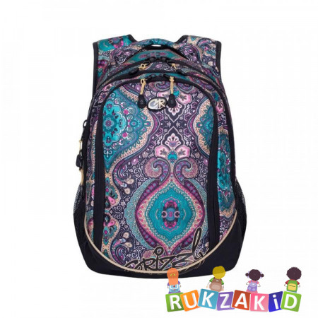 Молодежный женский рюкзак Grizzly RD-835-1 Черный - бежевый
