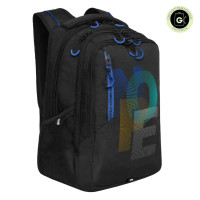 Рюкзак школьный Grizzly RU-338-4 Черный - синий