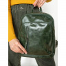 Рюкзак женский городской OrsOro ORS-0102 Темно - зеленый