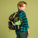 Ранец школьный с мешком для обуви Grizzly RAm-385-1 Черный - салатовый