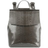 Рюкзак сумка кожаный Arkansas Рептилия Серый