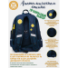 Ранец школьный с сумкой для обуви Nukki NK22-9001-4 Синий Попугай