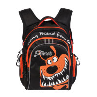Рюкзак школьный Grizzly RB-629-1 Черный - оранжевый