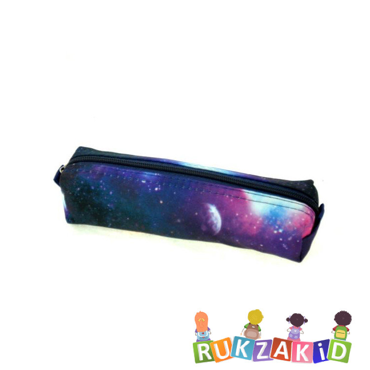 Купить школьный пенал для девочки с-5710 космос сине-розовый в интернет магазине Rukzakid.ru