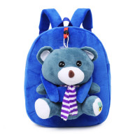 Детский рюкзачок с игрушкой Медвежонок Синий