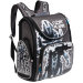 Формованный ранец для школы Grizzly RA-770-1 Cyber Planet Серо-черный