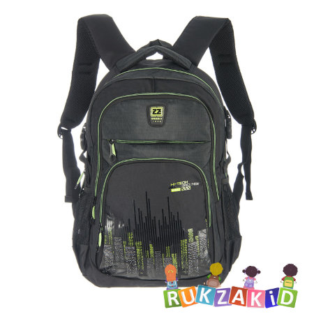 Молодежный рюкзак Grizzly RU-722-1 Черный - салатовый