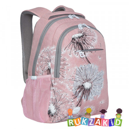 Рюкзак молодежный Grizzly RD-242-1 Одуванчики Розовый