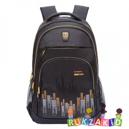 Молодежный рюкзак Grizzly RU-722-1 Черный - желтый