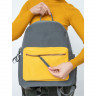 Женский рюкзак из экокожи OrsOro ORS-0108 Серый - желтый
