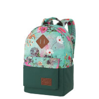 Молодежный рюкзак Asgard Р-5333 Дизайн Изумруд - Цветы Пастель мята