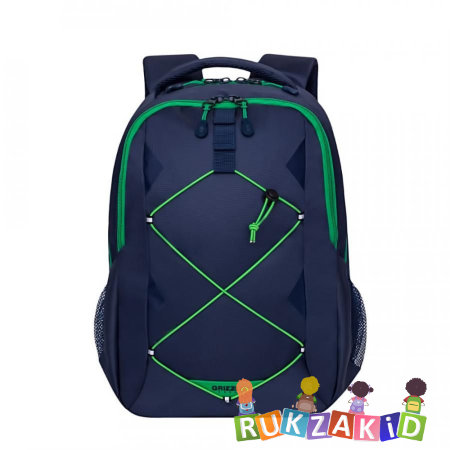 Рюкзак мужской Grizzly RU-808-2​ Синий - зеленый