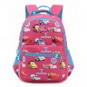 Школьный рюкзак детский с машинкой дошкольный (розовый)