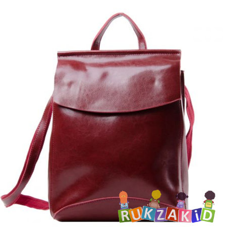 Кожаный рюкзак сумка Arkansas Бордовый