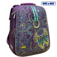 Школьный рюкзак Mike Mar 1008-62 Бабочка Фиолетово-бирюзовый