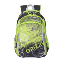 Школьный рюкзак Grizzly RB-733-2 Черный - салатовый