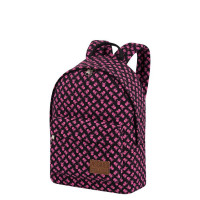 Рюкзак для девушки Asgard Р-5137Х Череп Мелкий черно - розовый