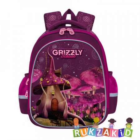 Ранец школьный Grizzly RAz-086-7 Сказочная страна Фиолетовый