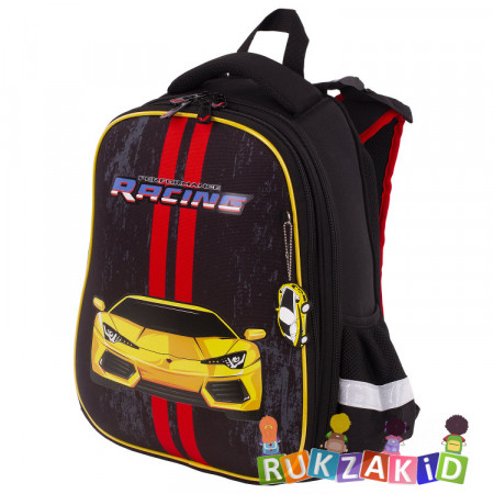 Ранец рюкзак школьный BRAUBERG PREMIUM Yellow car