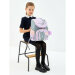 Ранец школьный с мешком для обуви Grizzly RAm-384-2 Meow Лаванда - серый