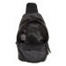 Городской однолямочный рюкзак из экокожи Polar П0275 Черный