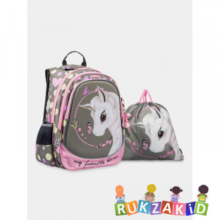 Рюкзак школьный с мешком дл обуви NUK21-G5001-01 Серый