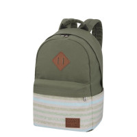 Универсальный рюкзак Asgard Р-5541 ОливковыйW - Полосы бежево - зелено - малиновый