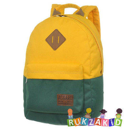 Молодежный рюкзак Asgard Р-5333 Полиэстр Изумруд - Желтый