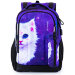 Рюкзак школьный с пеналом SkyName 57-54 Белый котик