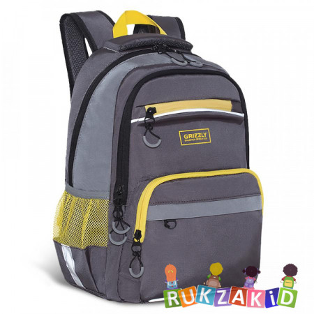 Рюкзак школьный Grizzly RB-054-5 Серый
